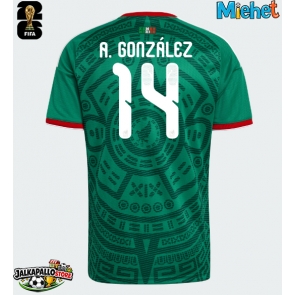 Meksiko Armando Gonzalez #14 Kotipaita MM-kisat 2026 Lyhythihainen